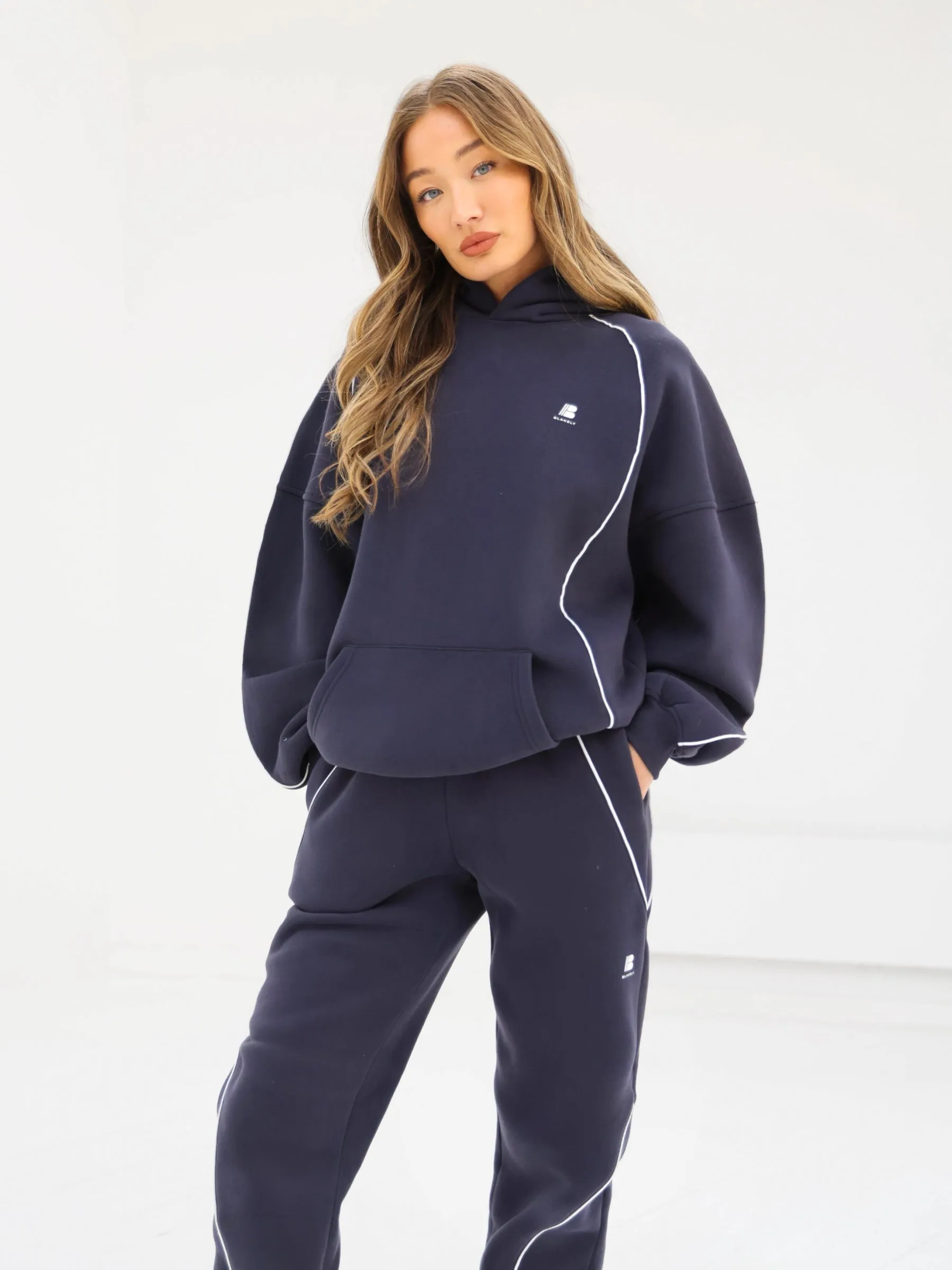 Seam Oversized Hoodie & Sweatpants Set - True Navy sold by Blakely product image thumbnail 2