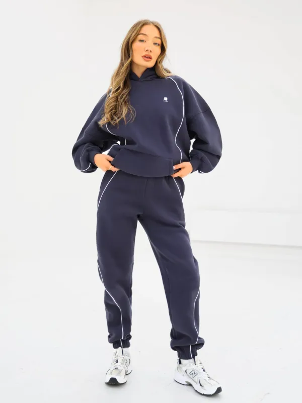 Seam Oversized Hoodie & Sweatpants Set - True Navy sold by Blakely