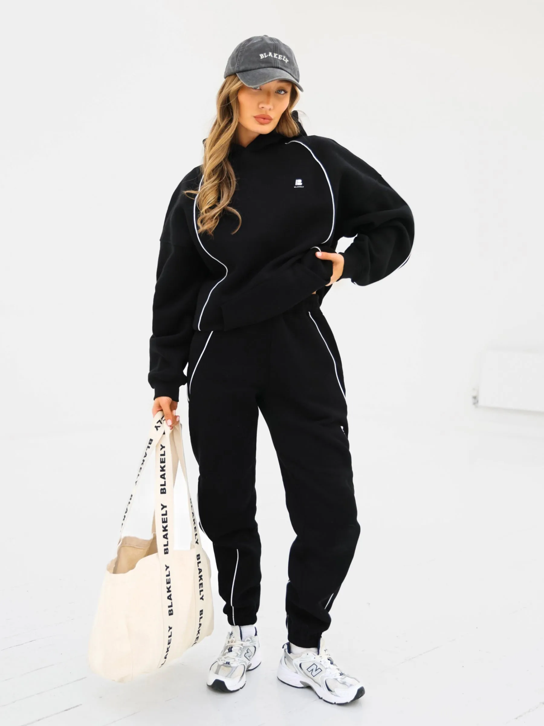 Seam Oversized Hoodie & Sweatpants Set - Black sold by Blakely product image thumbnail 2