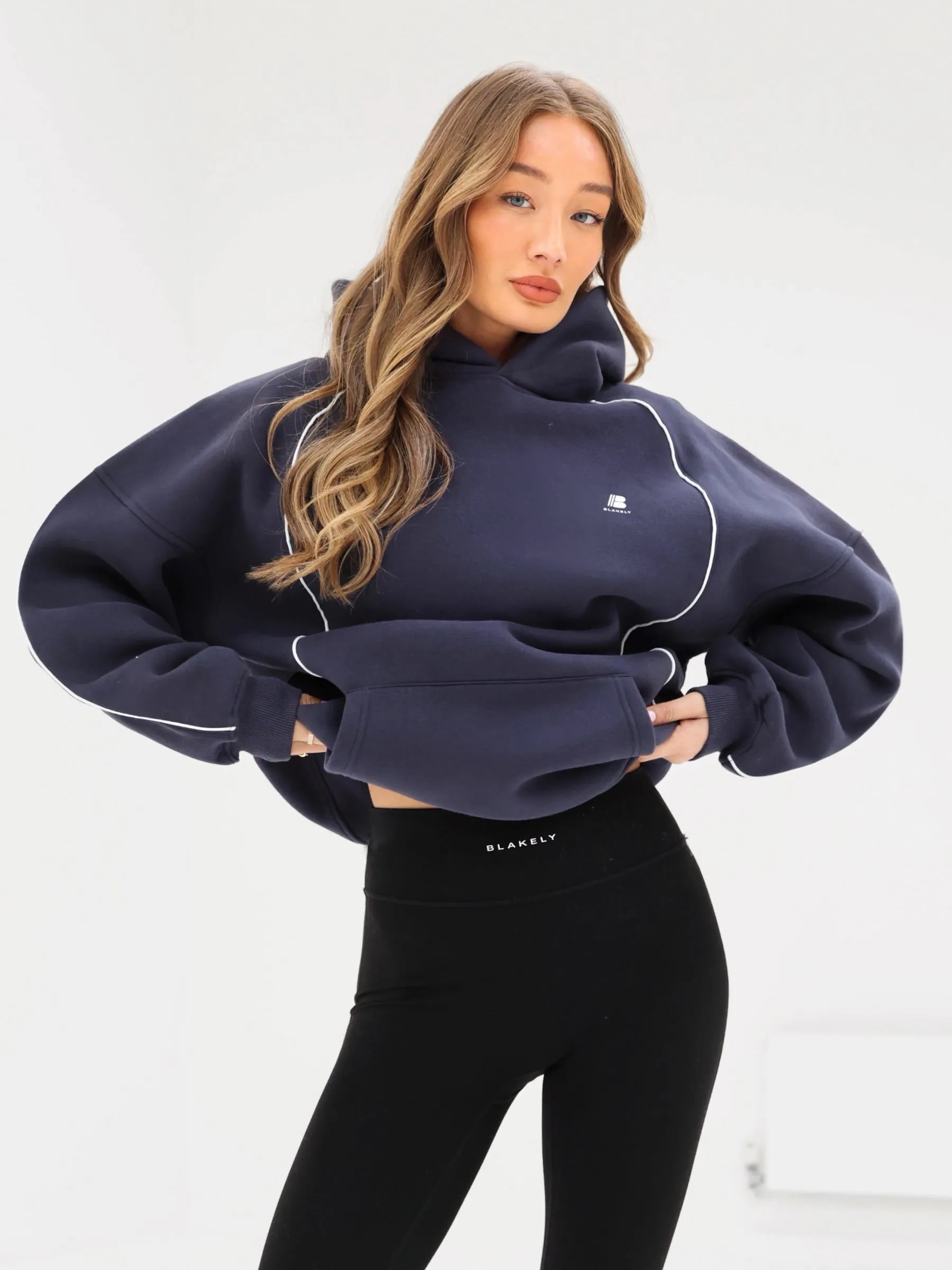Seam Oversized Hoodie - True Navy sold by Blakely