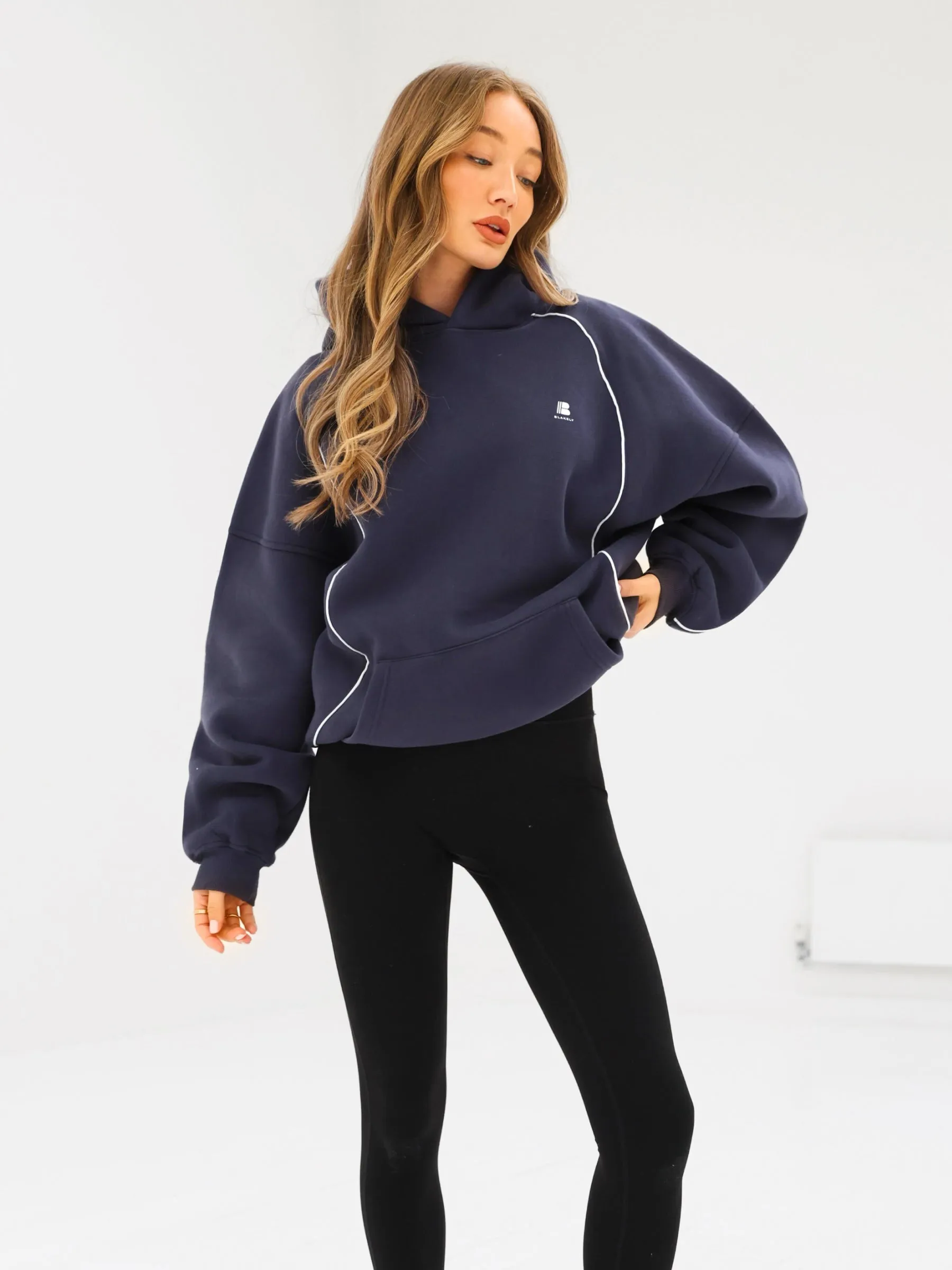 Seam Oversized Hoodie - True Navy sold by Blakely product image thumbnail 5