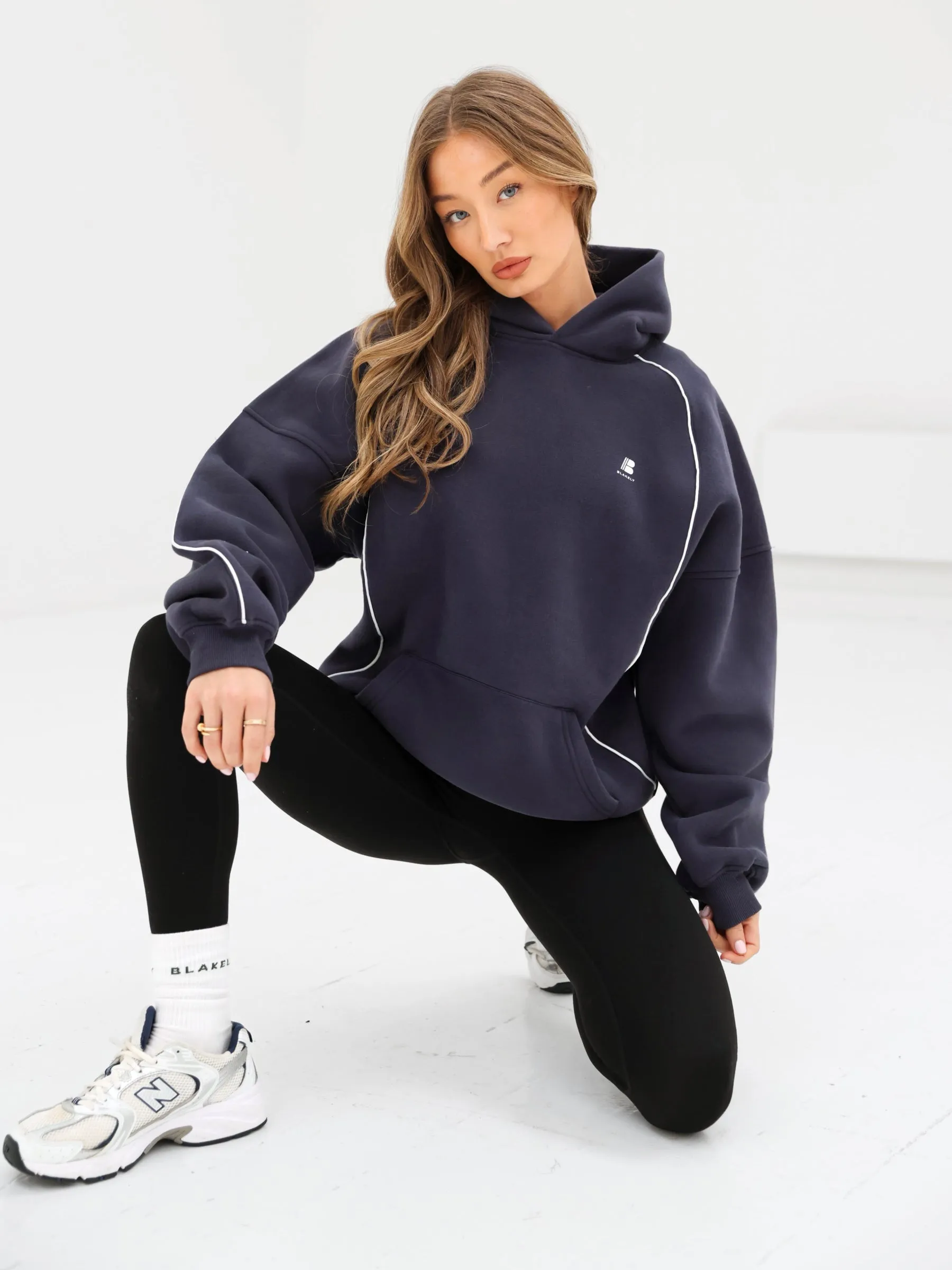 Seam Oversized Hoodie - True Navy sold by Blakely product image thumbnail 2