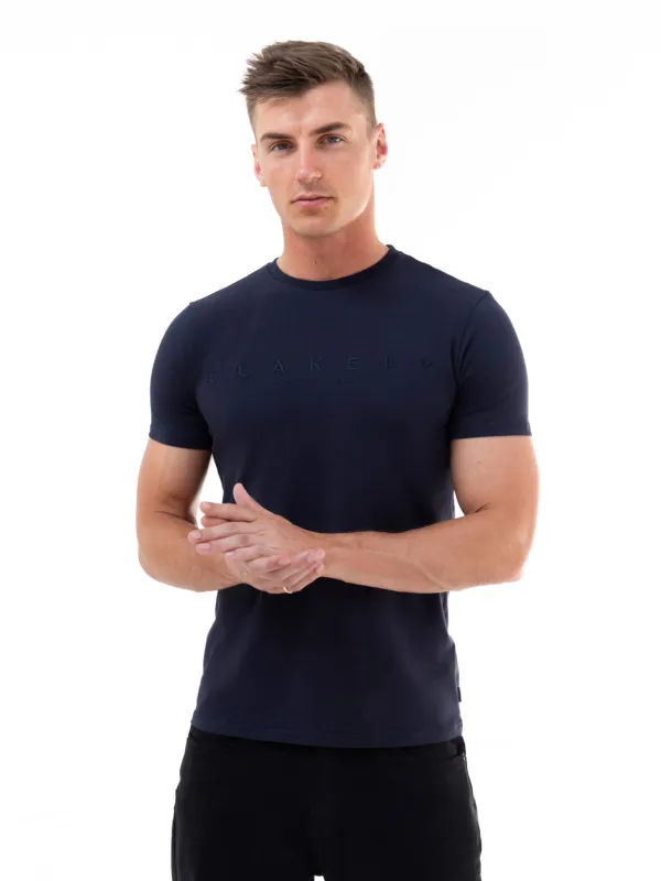 Tonal Stockbridge T-Shirt - Navy sold by Blakely