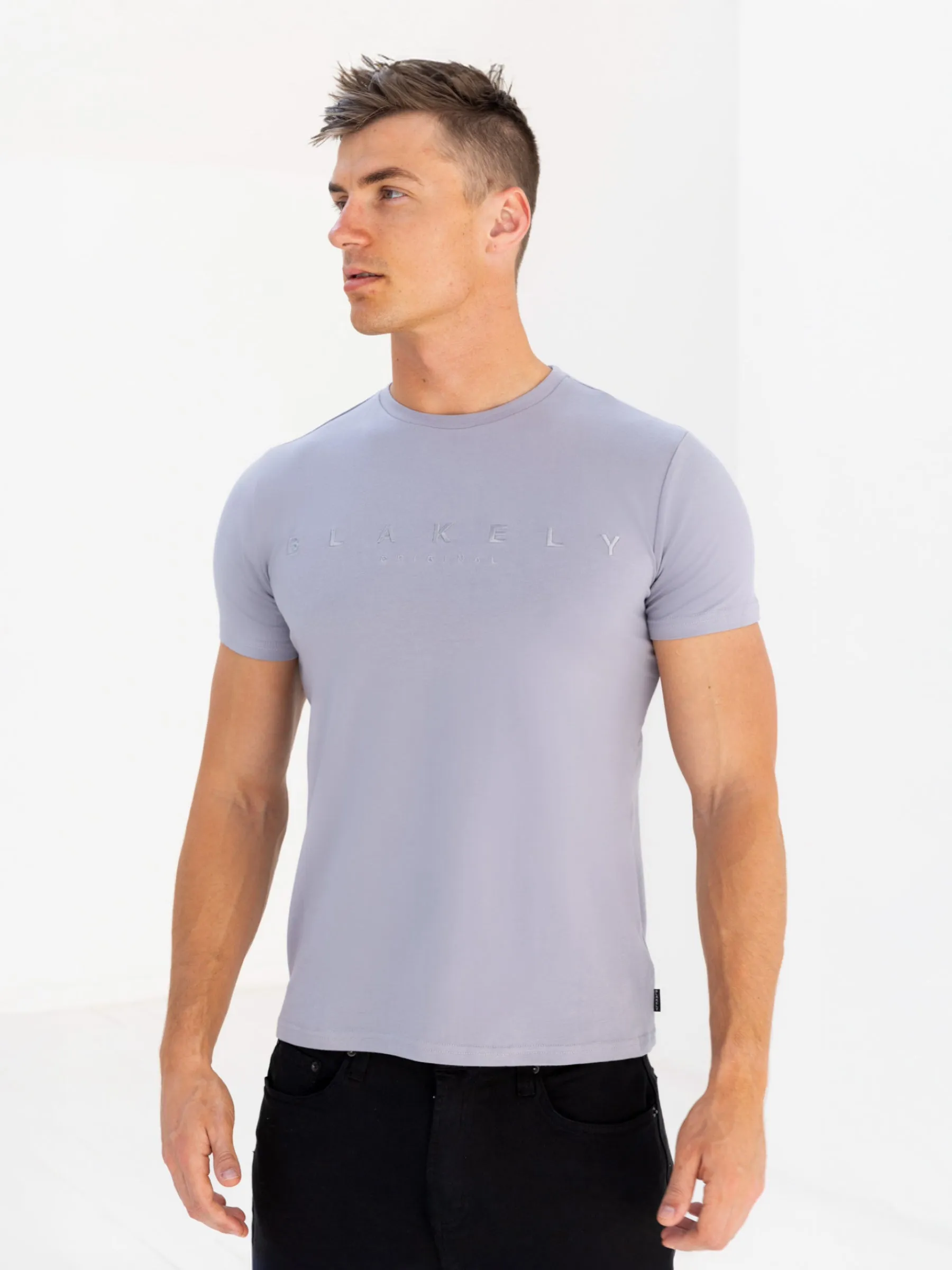 Tonal Nolan T-Shirt - Pale Lilac sold by Blakely