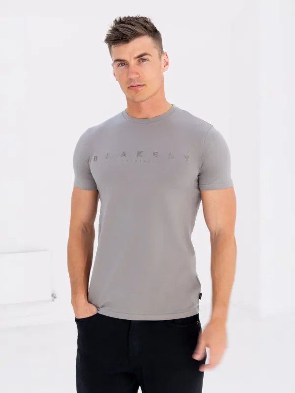 Tonal Huxon T-Shirt - Neutral Grey sold by Blakely
