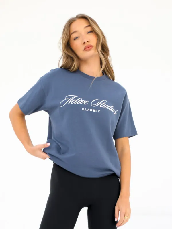 Off Duty Oversized T-Shirt - Steel Blue sold by Blakely