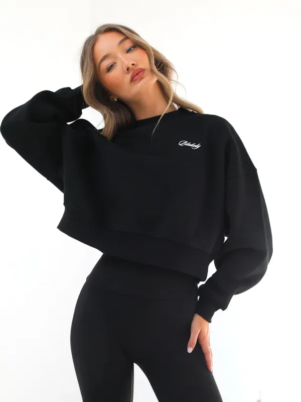 Off Duty Cropped Jumper - Black sold by Blakely