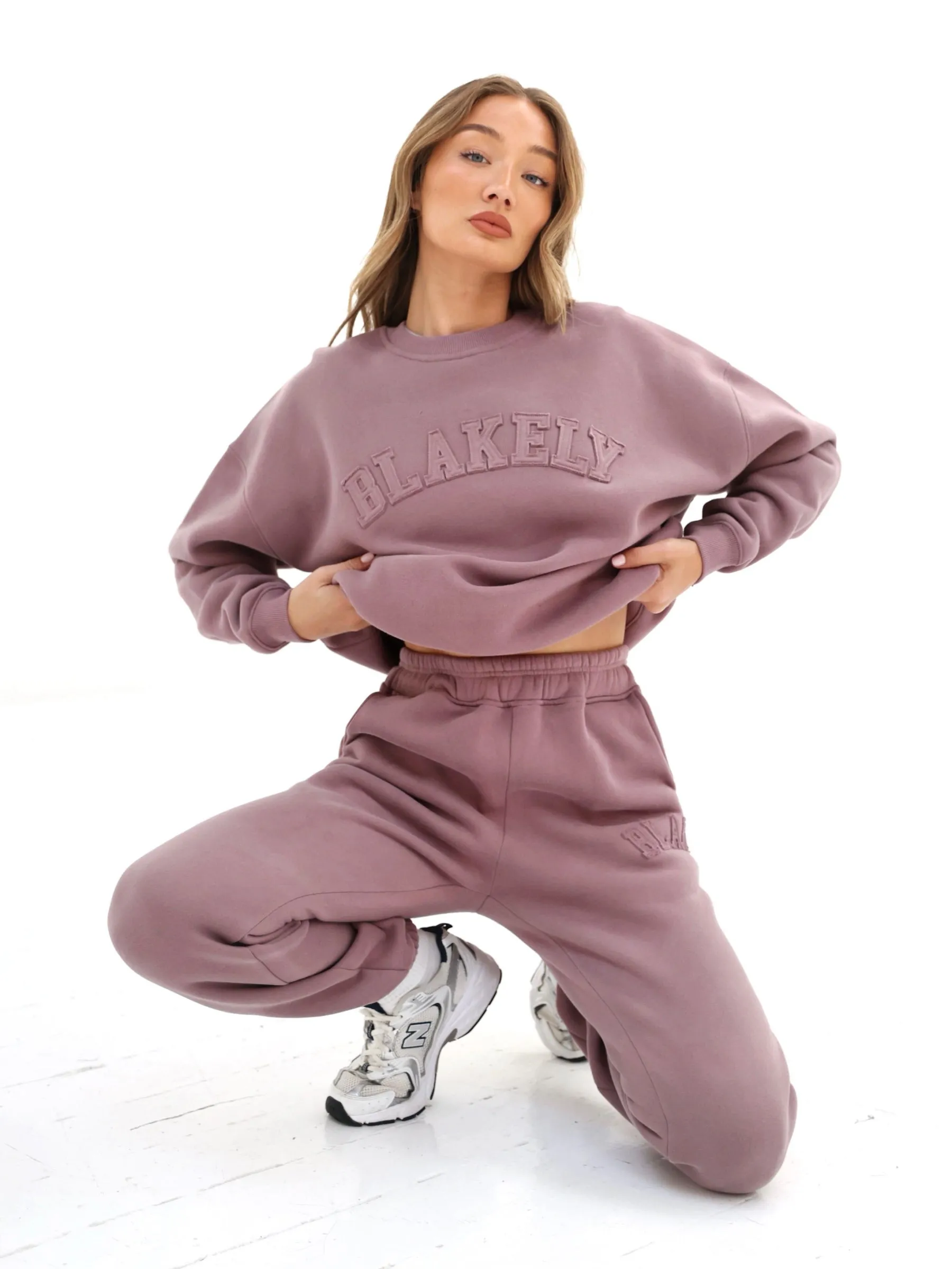 Tonal Varsity Oversized Jumper - Soft Mauve sold by Blakely product image thumbnail 2
