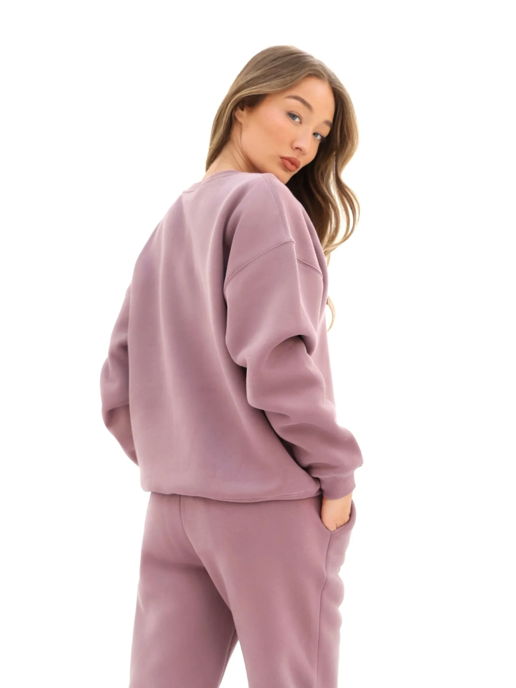 Tonal Varsity Oversized Jumper - Soft Mauve sold by Blakely product image thumbnail 4