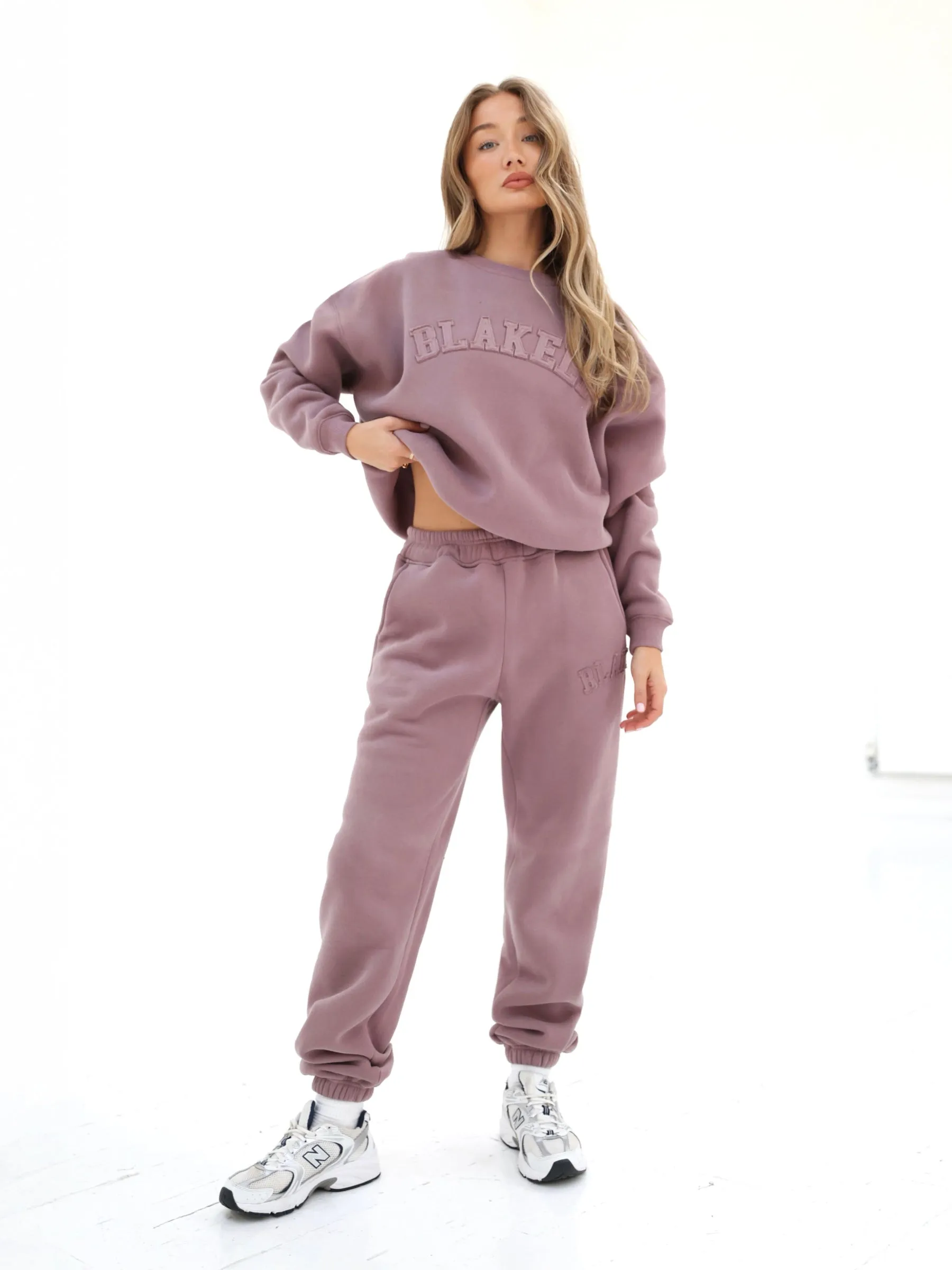 Tonal Varsity Oversized Jumper - Soft Mauve sold by Blakely product image thumbnail 3