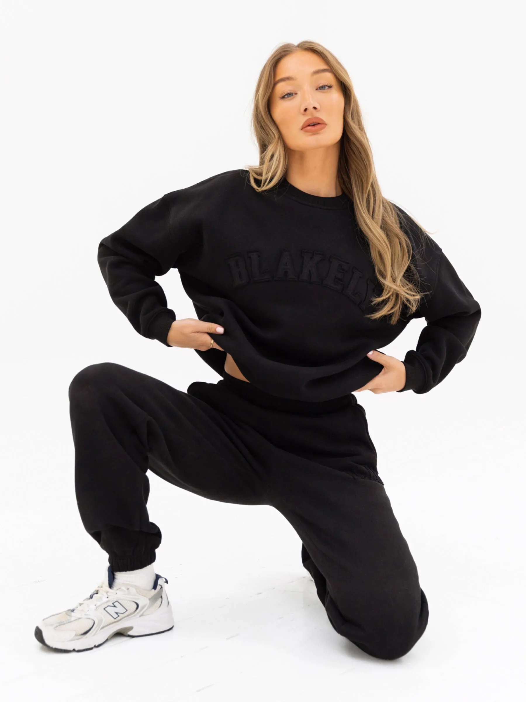 Tonal Varsity Oversized Jumper - Black sold by Blakely product image thumbnail 4