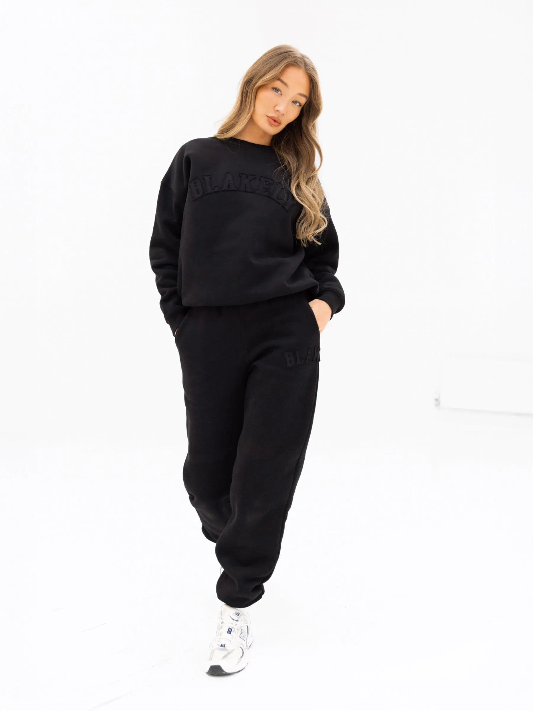 Tonal Varsity Oversized Jumper - Black sold by Blakely product image thumbnail 3