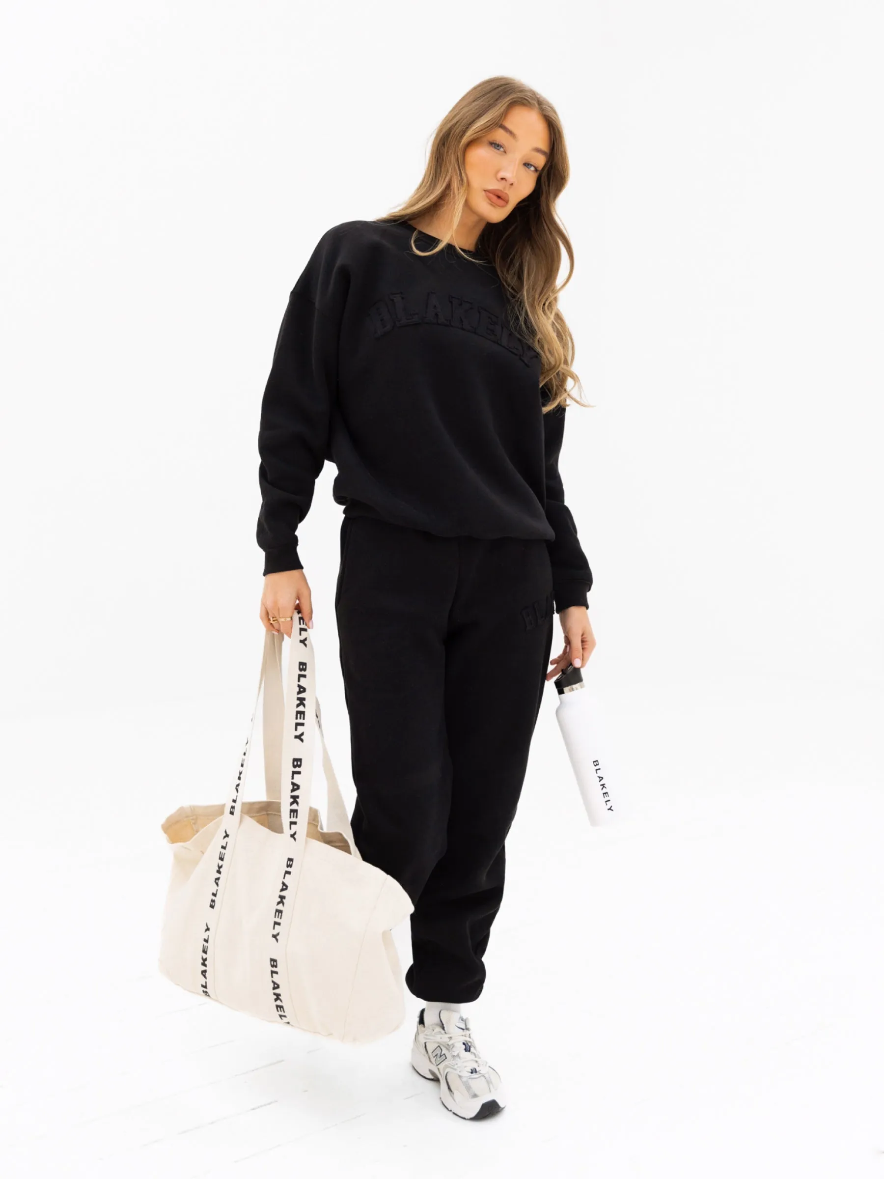 Tonal Varsity Oversized Jumper - Black sold by Blakely product image thumbnail 5