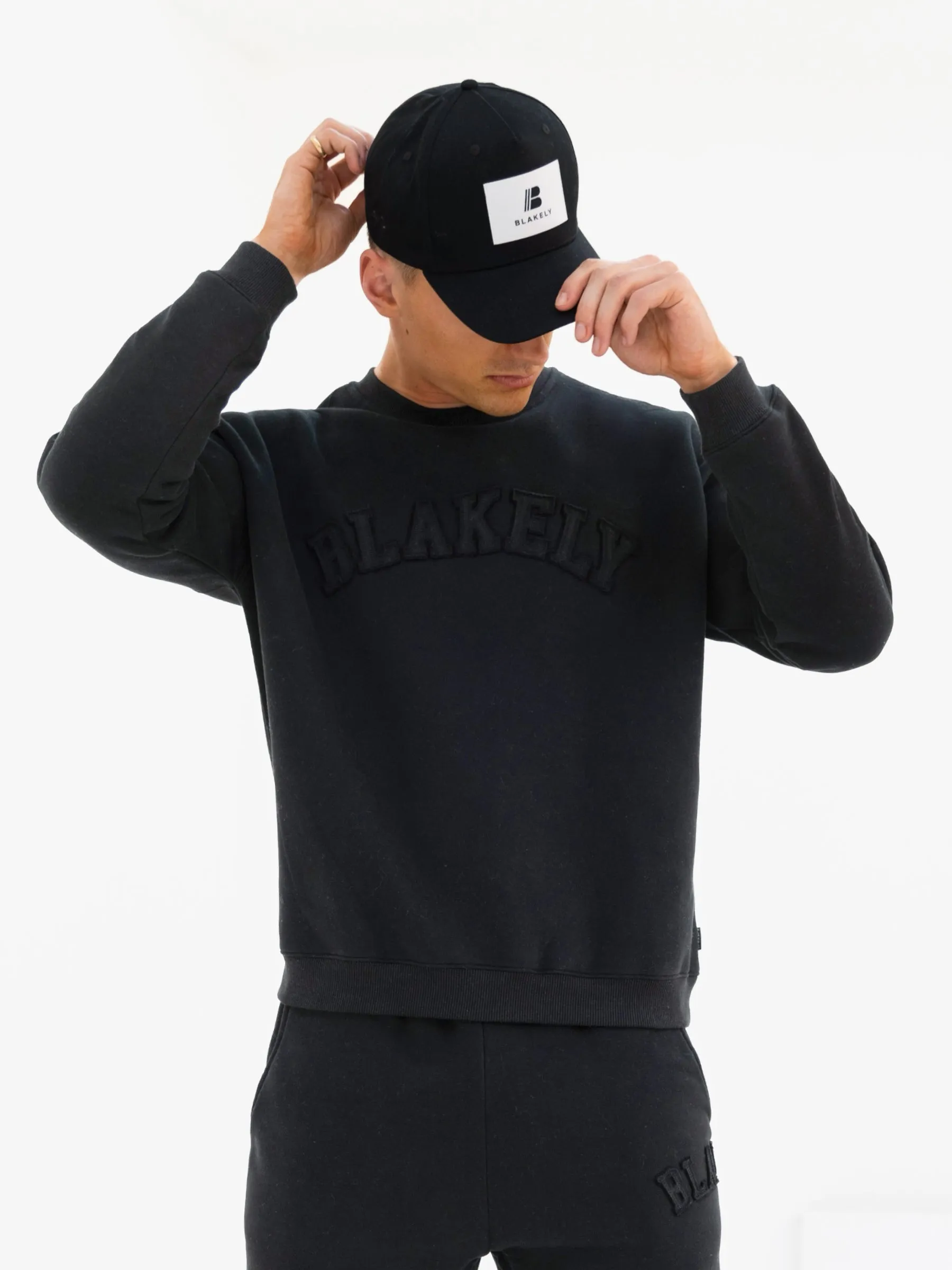 Tonal Varsity Relaxed Jumper - Black sold by Blakely product image thumbnail 2