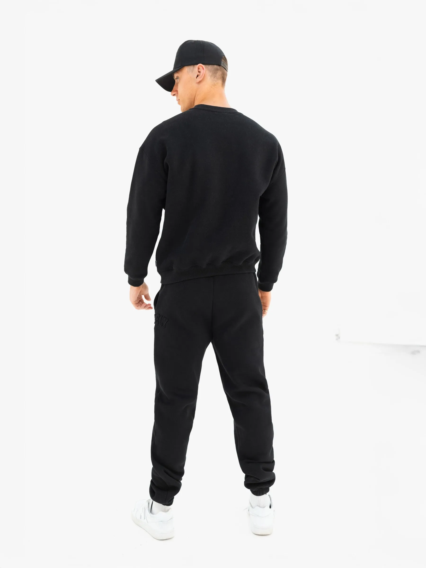 Tonal Varsity Relaxed Jumper - Black sold by Blakely product image thumbnail 4