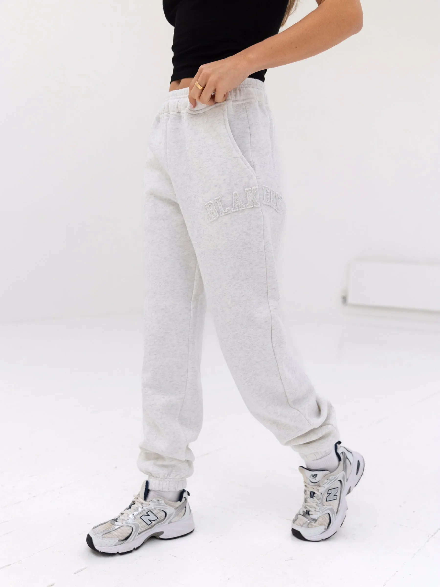 Tonal Varsity Sweatpants - Marl White sold by Blakely product image thumbnail 4