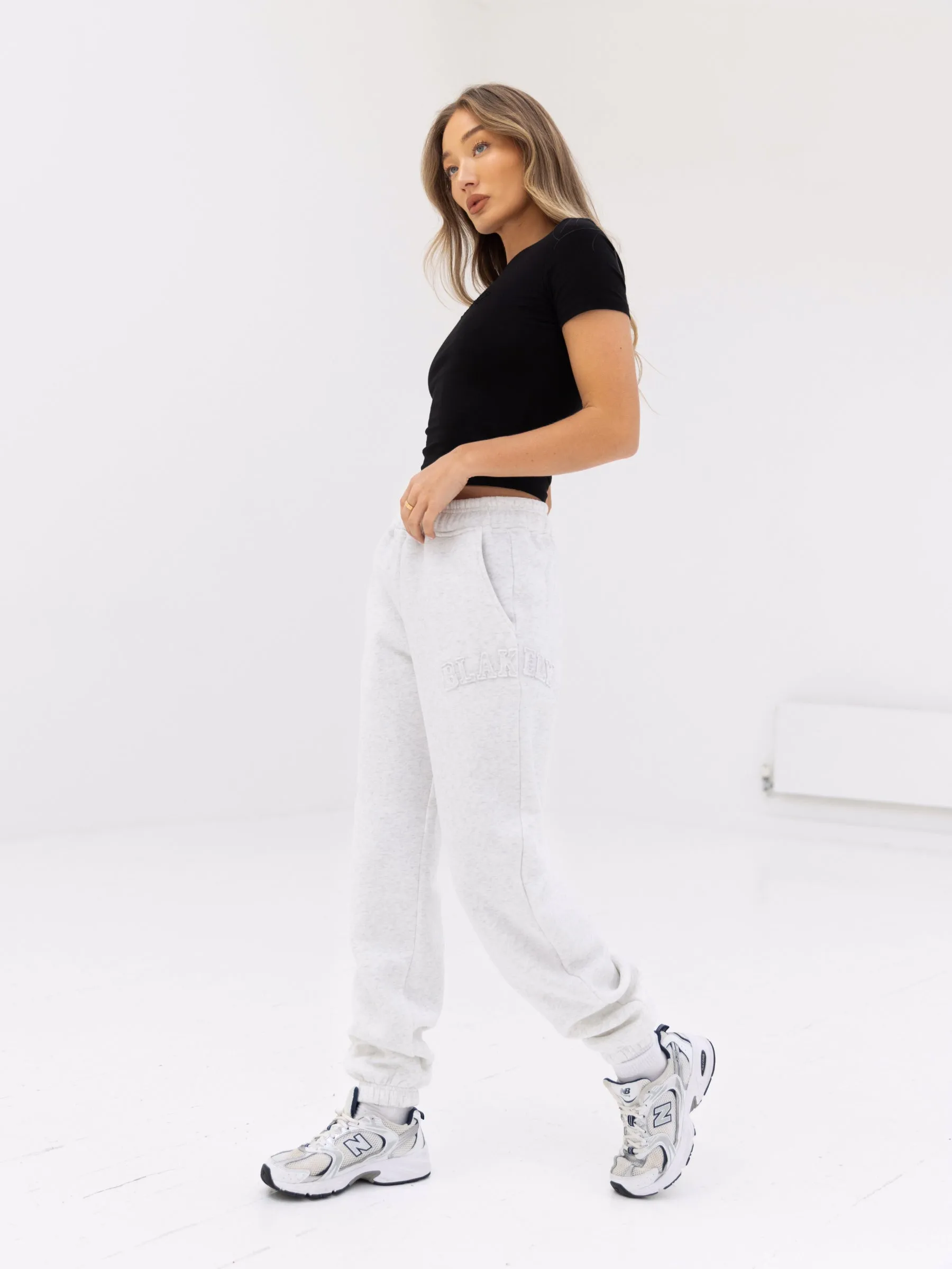 Tonal Varsity Sweatpants - Marl White sold by Blakely product image thumbnail 3