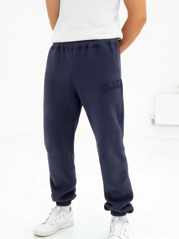 Tonal Varsity Relaxed Sweatpants - True Navy sold by Blakely