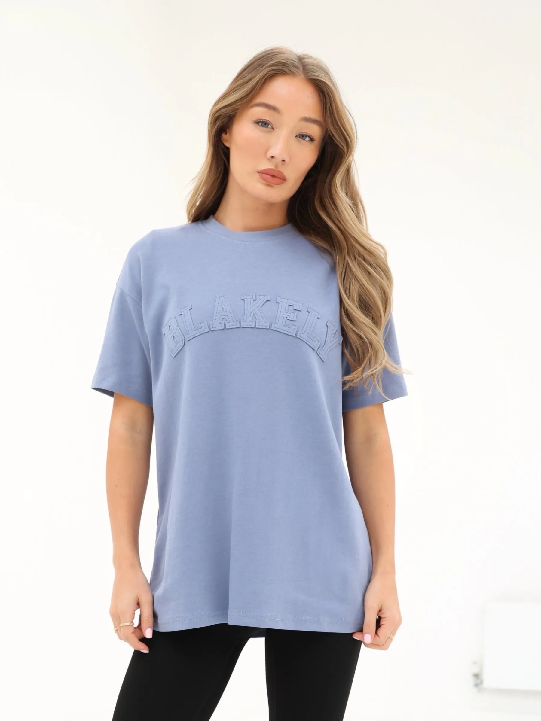 Tonal Varsity Oversized T-Shirt - Granite Blue sold by Blakely product image thumbnail 2