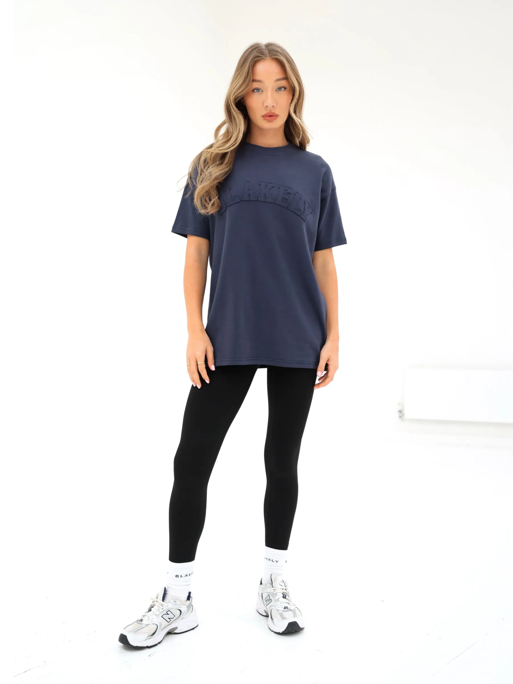 Tonal Varsity Oversized T-Shirt - True Navy sold by Blakely product image thumbnail 3