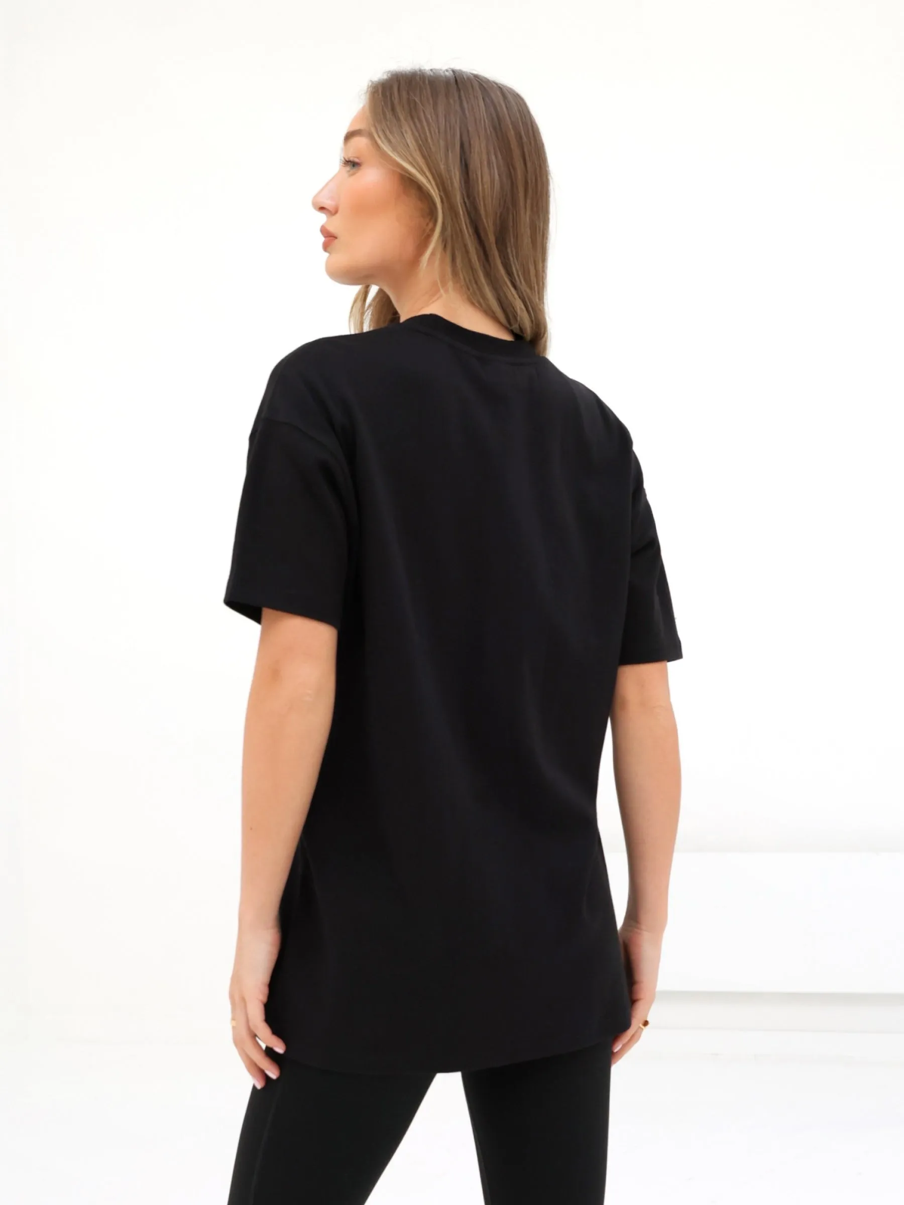 Tonal Varsity Oversized T-Shirt - Black sold by Blakely product image thumbnail 4