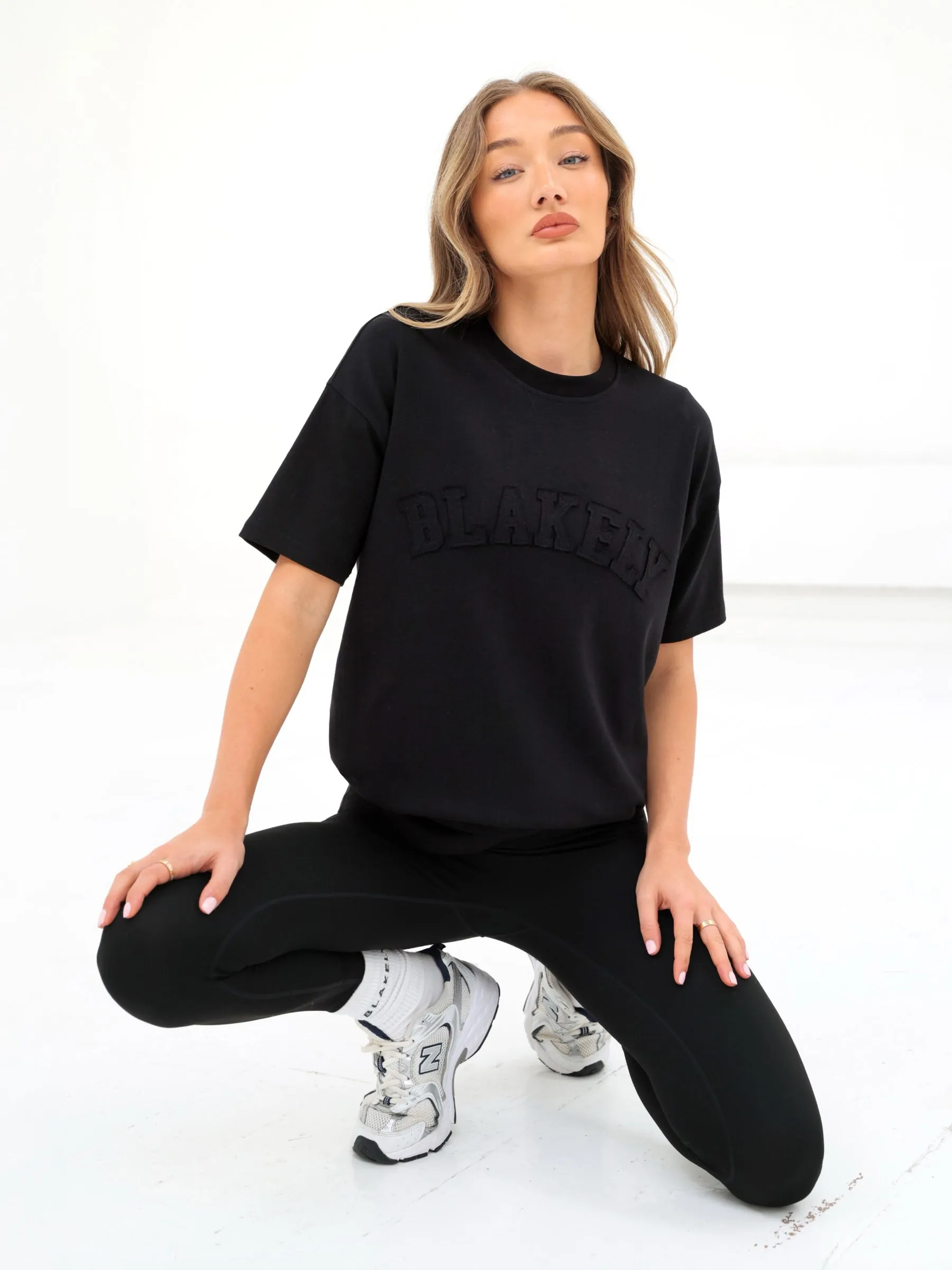 Tonal Varsity Oversized T-Shirt - Black sold by Blakely product image thumbnail 2