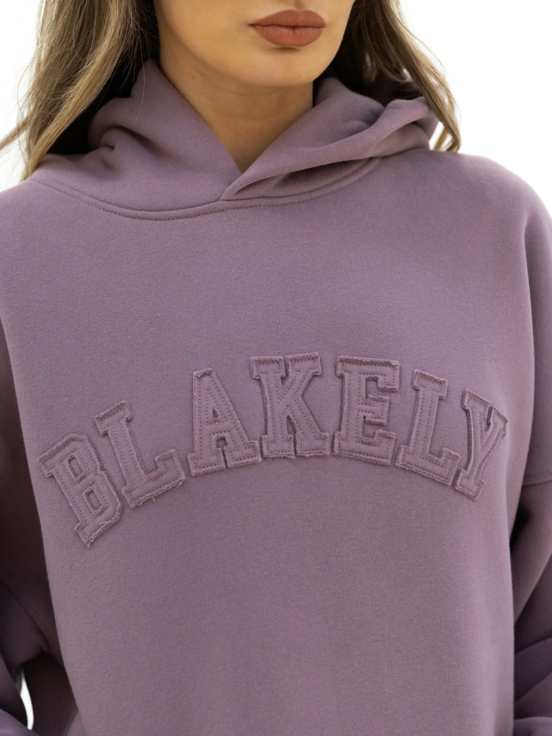 Tonal Varsity Oversized Hoodie - Soft Mauve sold by Blakely product image thumbnail 5