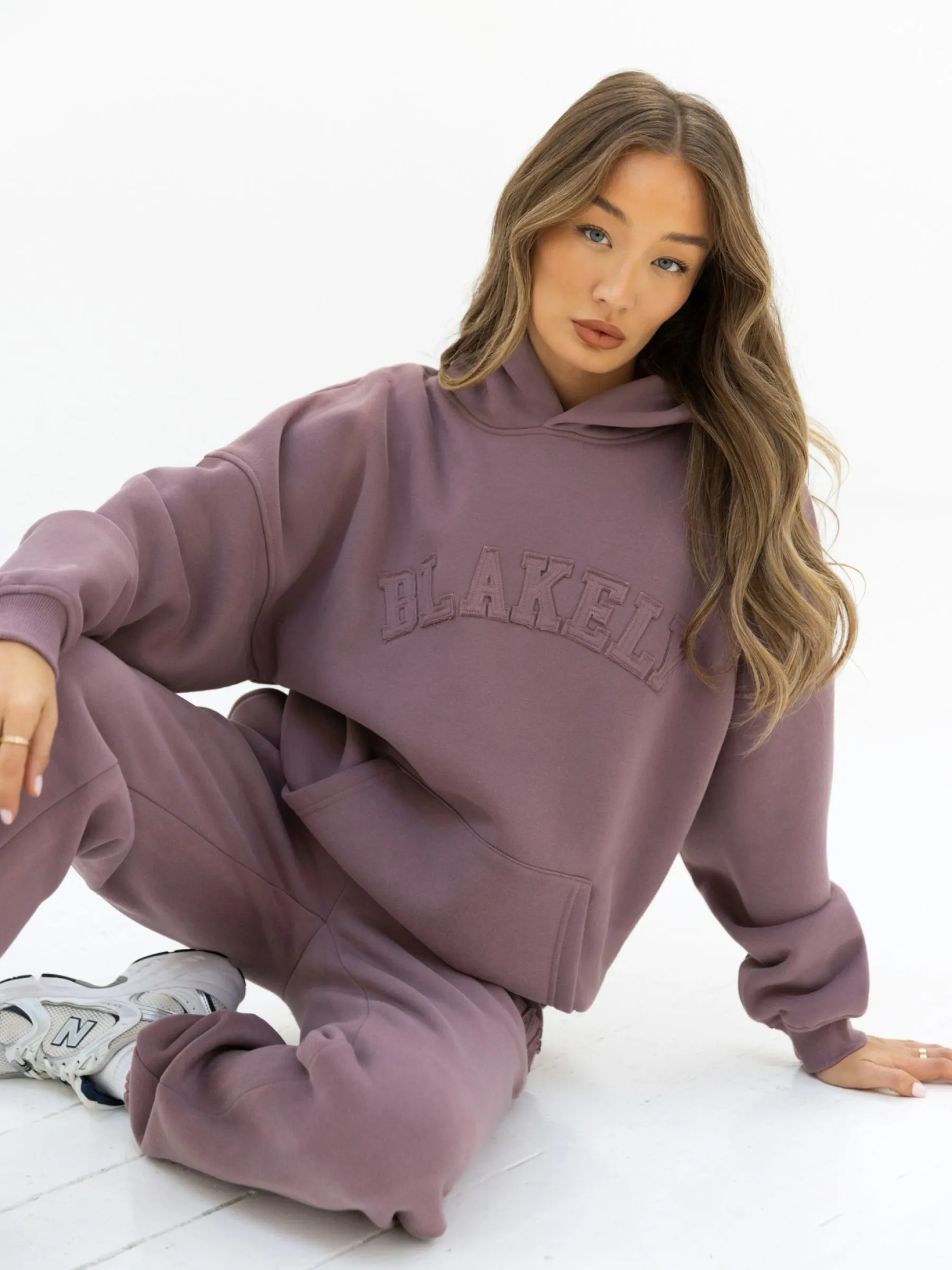 Tonal Varsity Oversized Hoodie - Soft Mauve sold by Blakely product image thumbnail 2