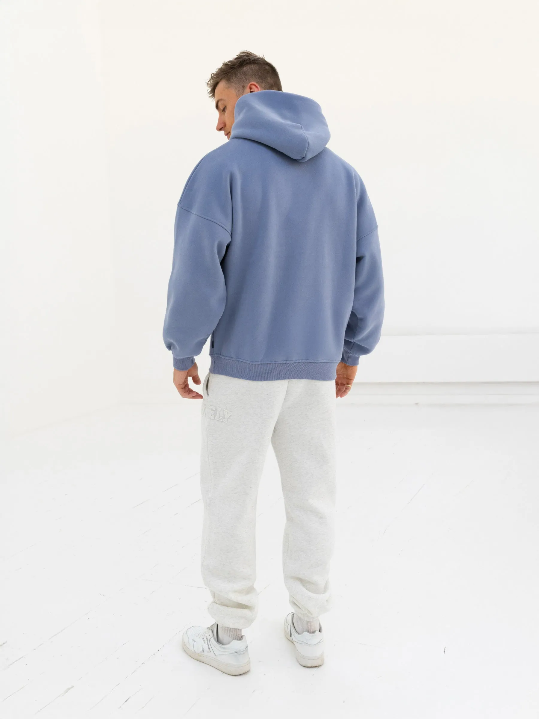 Tonal Varsity Relaxed Hoodie - Granite Blue sold by Blakely product image thumbnail 4