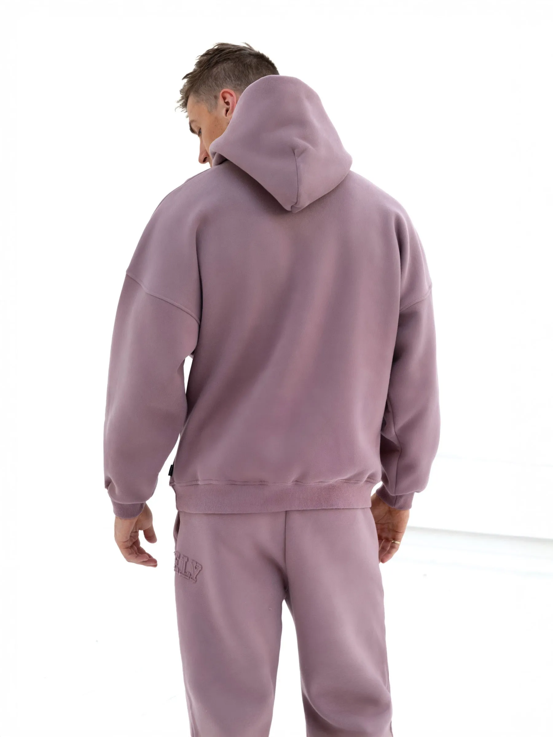 Tonal Varsity Relaxed Hoodie - Soft Mauve sold by Blakely product image thumbnail 4