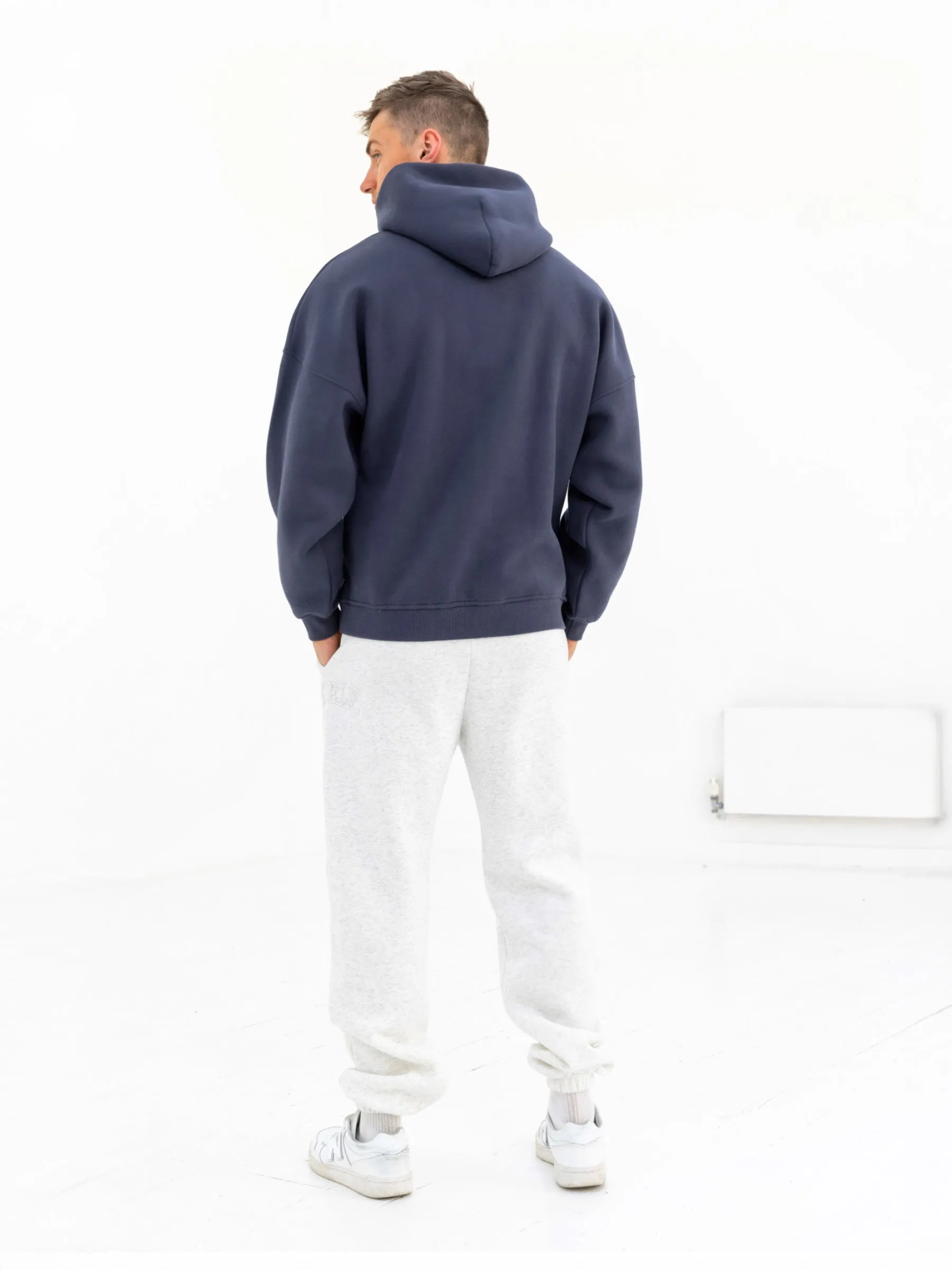 Tonal Varsity Relaxed Hoodie - True Navy sold by Blakely product image thumbnail 4