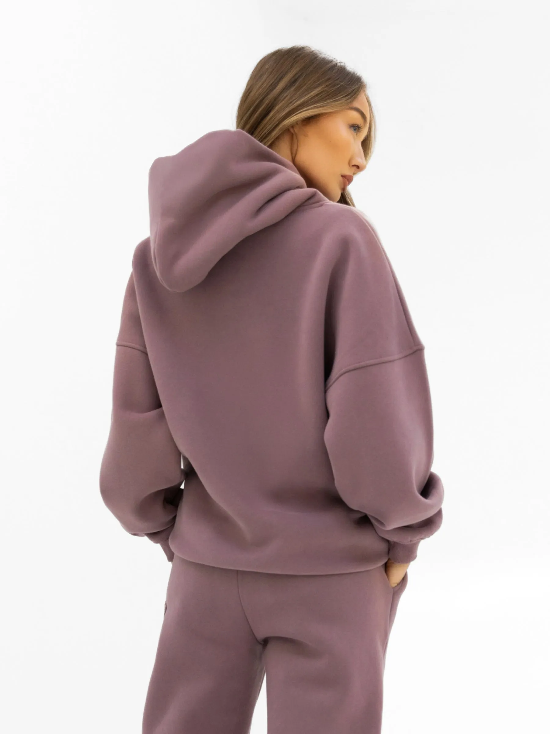 Tonal Varsity Oversized Hoodie & Sweatpants Set - Soft Mauve sold by Blakely product image thumbnail 4
