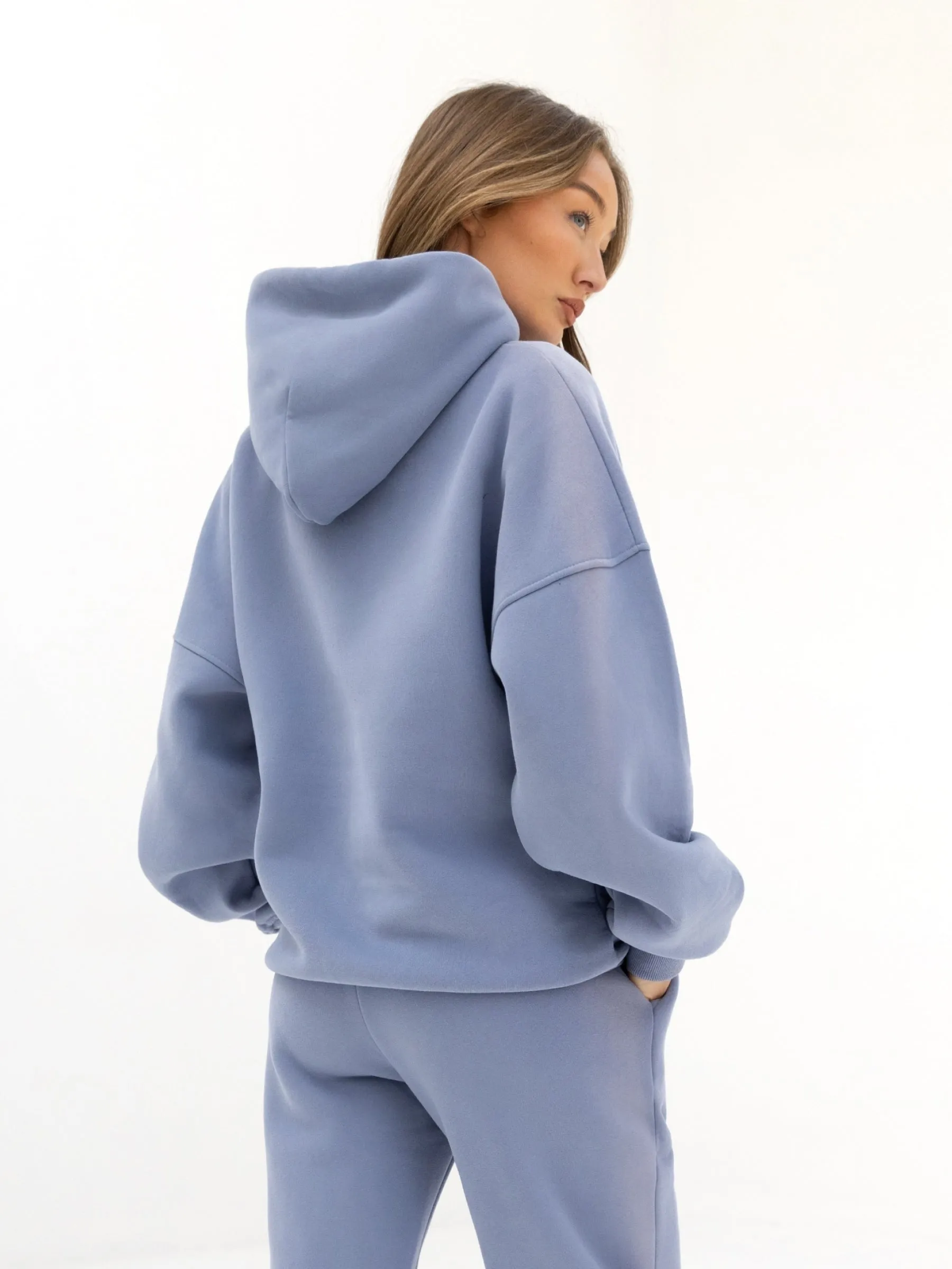 Tonal Varsity Oversized Hoodie & Sweatpants Set - Granite Blue sold by Blakely product image thumbnail 4