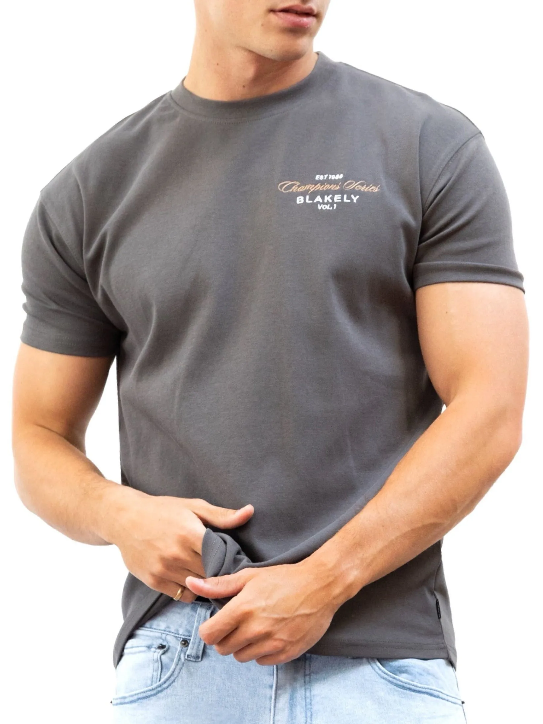 Legacy Relaxed T-Shirt - Charcoal sold by Blakely product image thumbnail 5