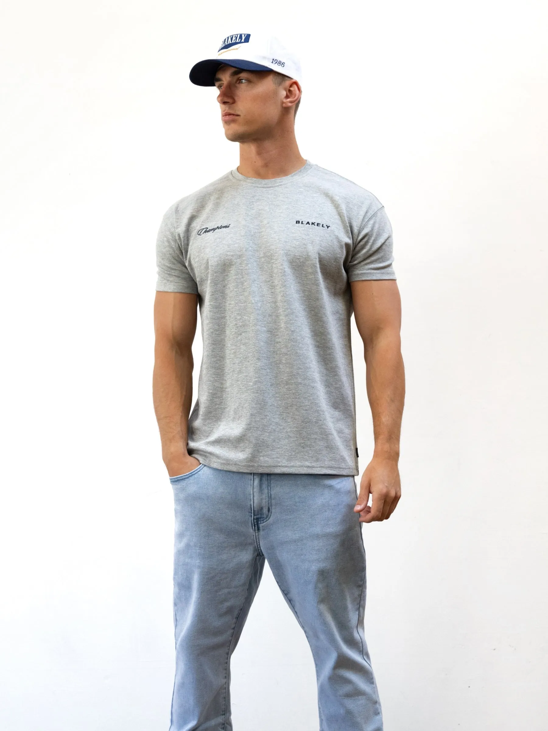 Champions Legacy Relaxed T-Shirt - Marl Grey sold by Blakely product image thumbnail 2