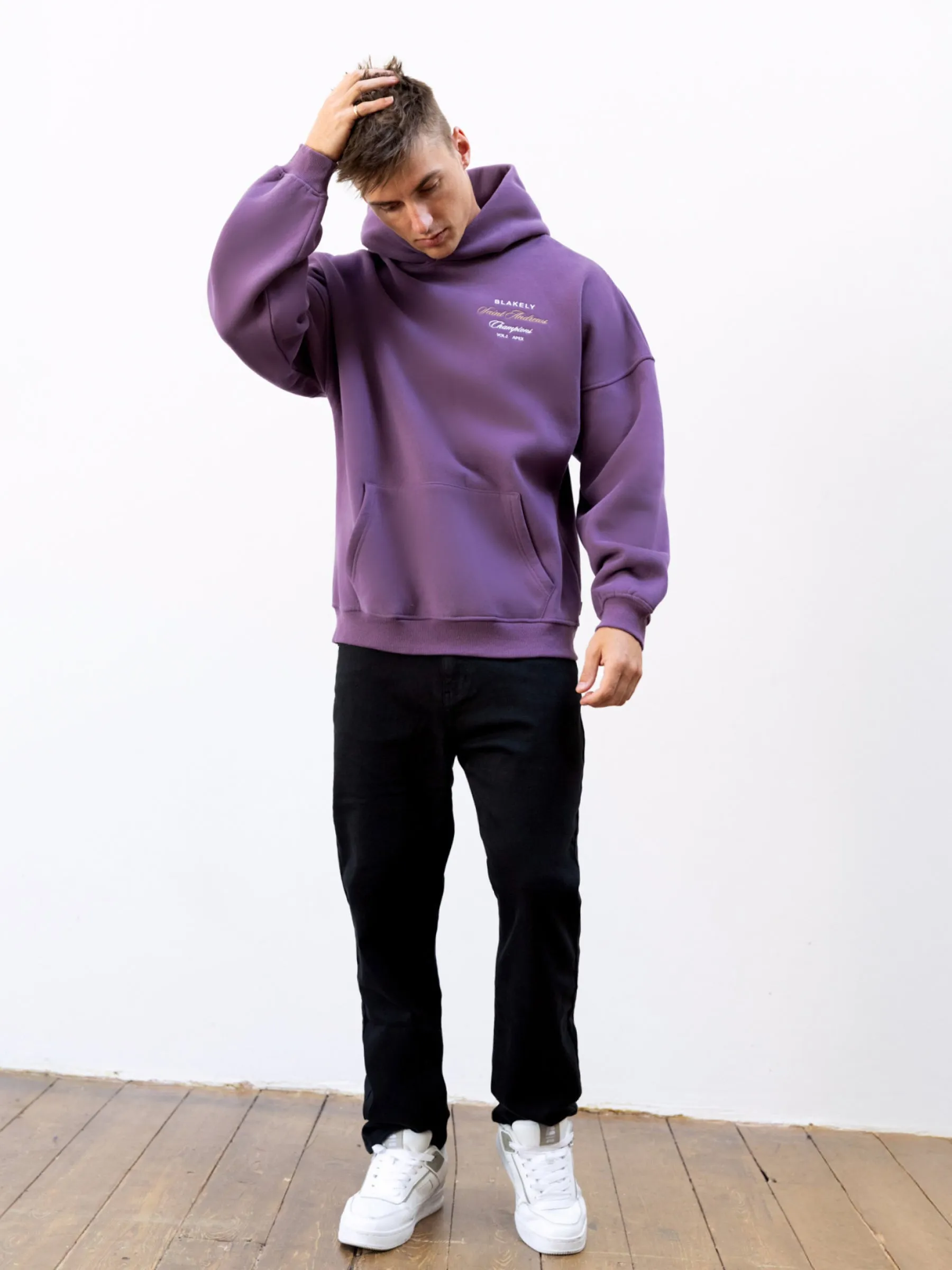Legacy Relaxed Hoodie - Mid Purple sold by Blakely product image thumbnail 3