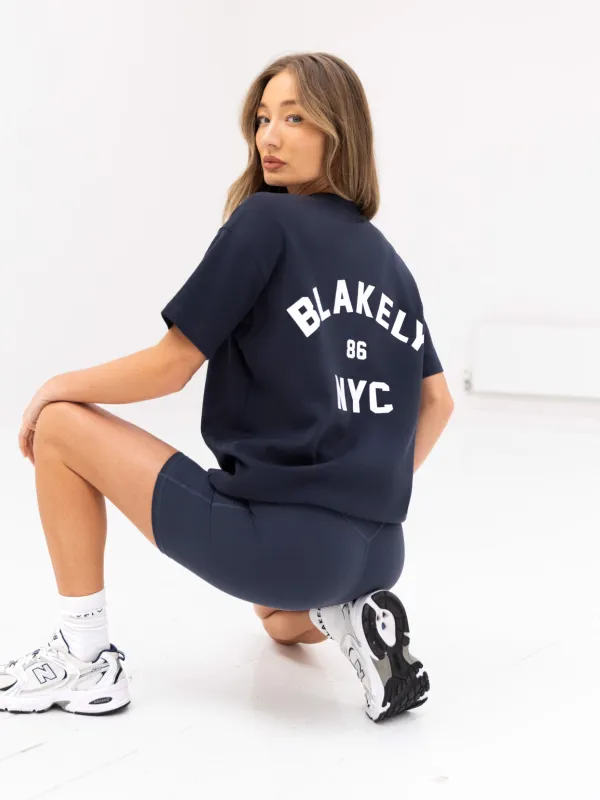 NYC Oversized T-Shirt - True Navy sold by Blakely