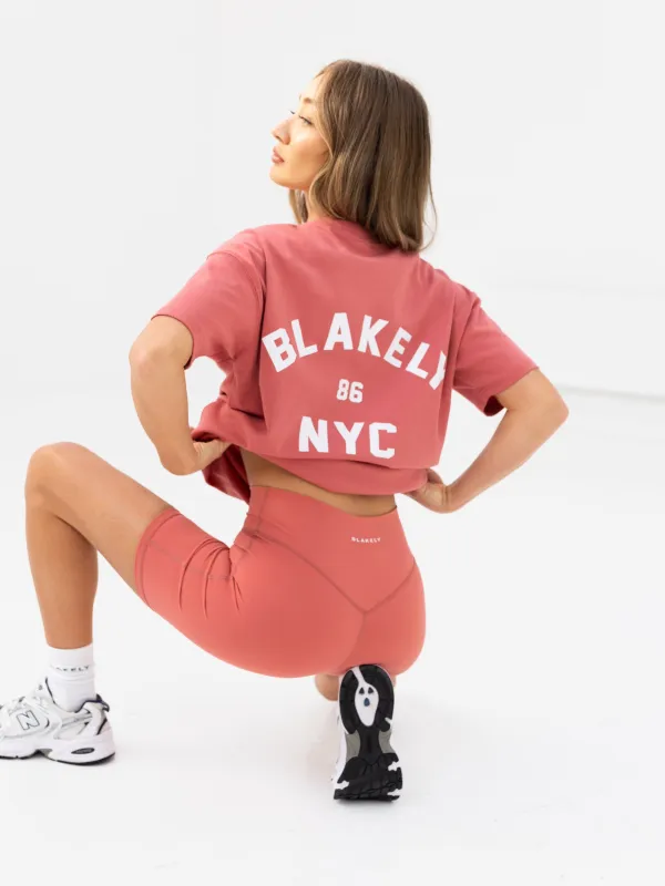 NYC Oversized T-Shirt - Sunrise Coral sold by Blakely