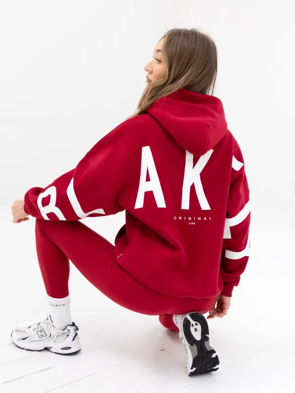 Isabel Oversized Hoodie - Cherry Red sold by Blakely