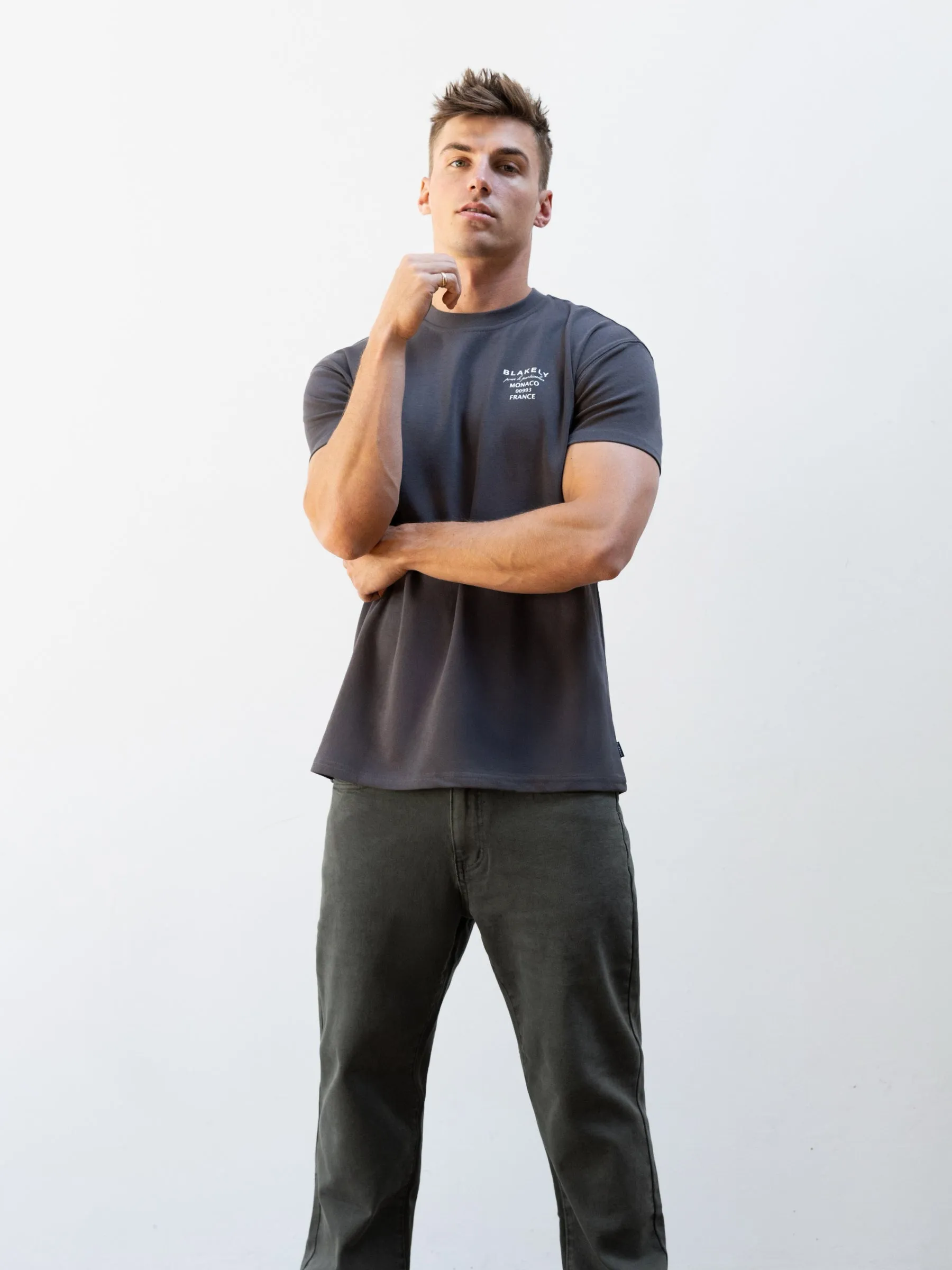 Monaco Relaxed T-Shirt - Charcoal sold by Blakely product image thumbnail 3