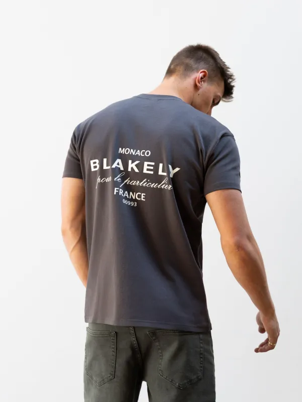 Monaco Relaxed T-Shirt - Charcoal sold by Blakely