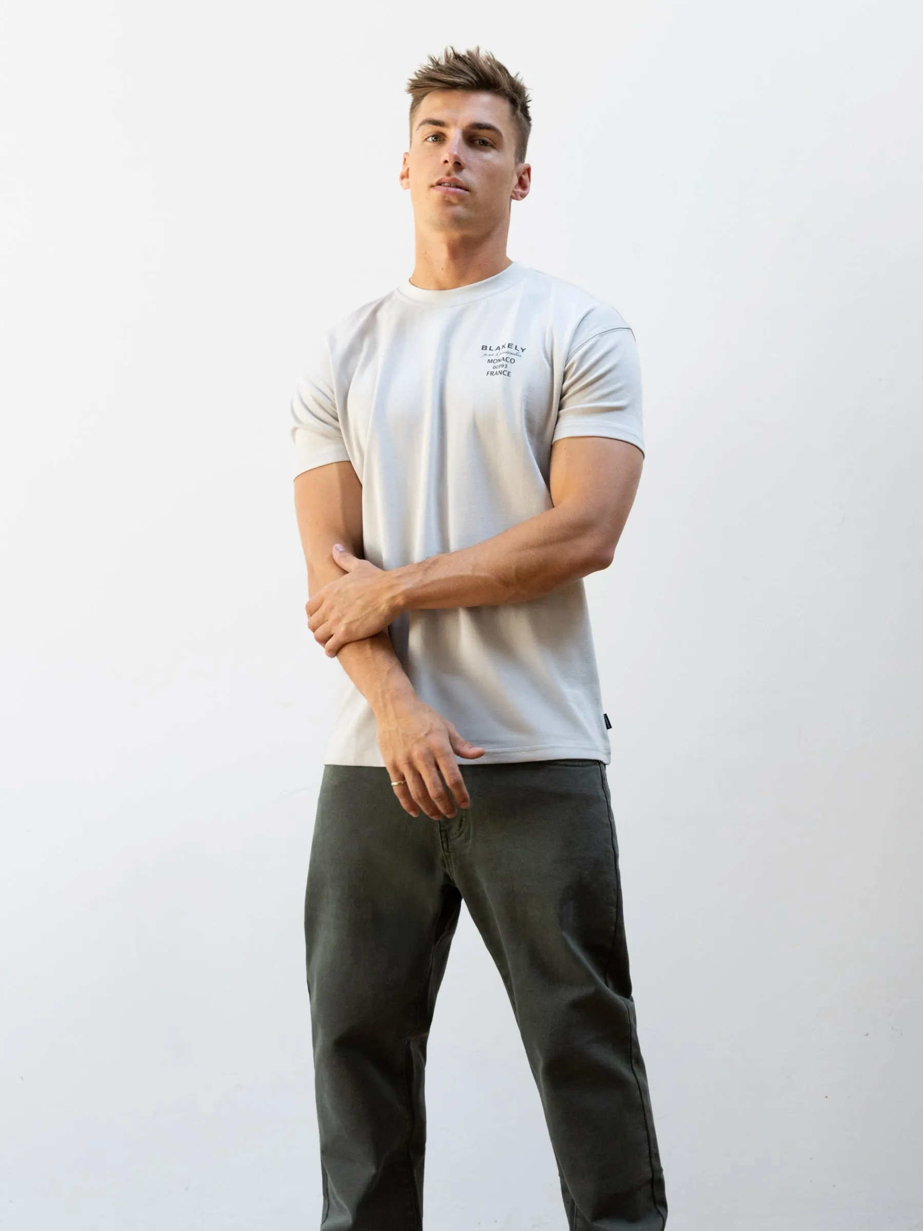 Monaco Relaxed T-Shirt - Stone Grey sold by Blakely product image thumbnail 5
