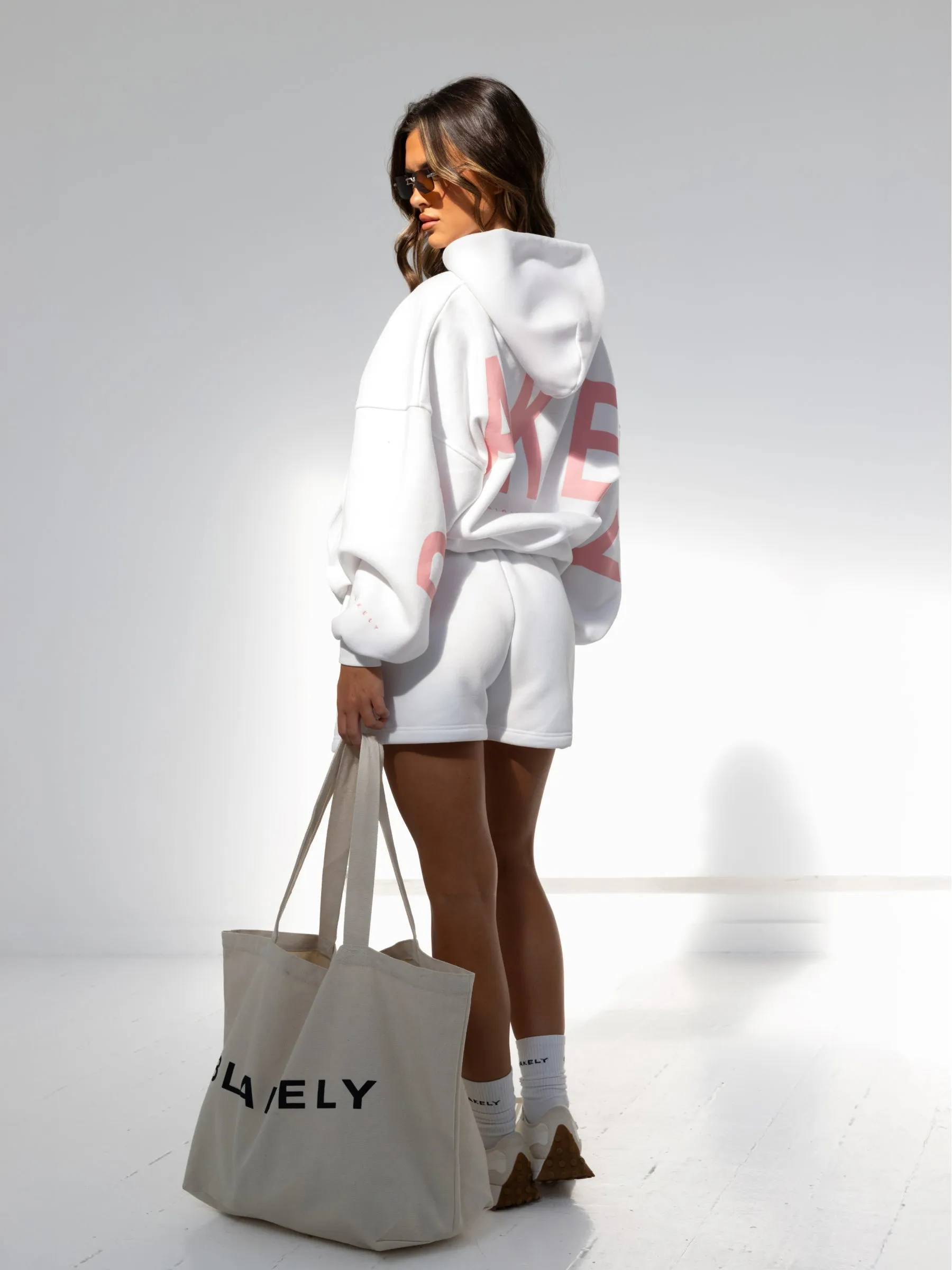 Isabel Oversized Hoodie - White & Pink sold by Blakely product image thumbnail 3