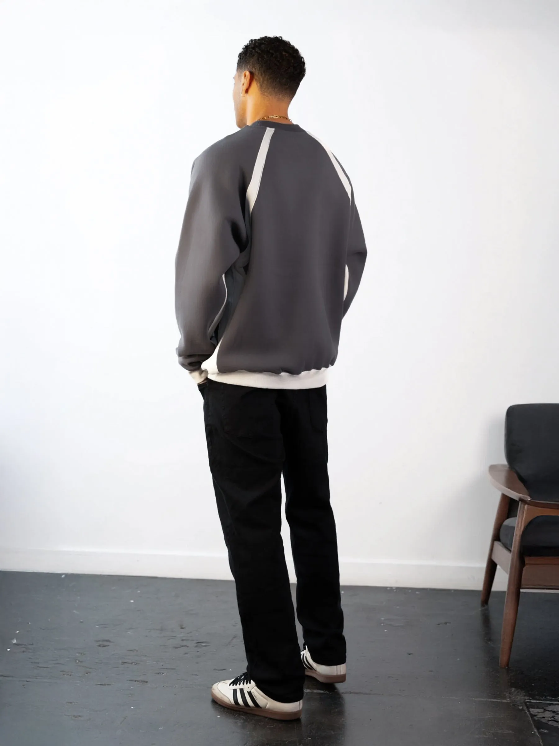 Classic Panel Relaxed Jumper - Charcoal sold by Blakely product image thumbnail 3