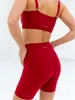 Ultimate Sports Bra & Shorts Set - Cherry Red sold by Blakely