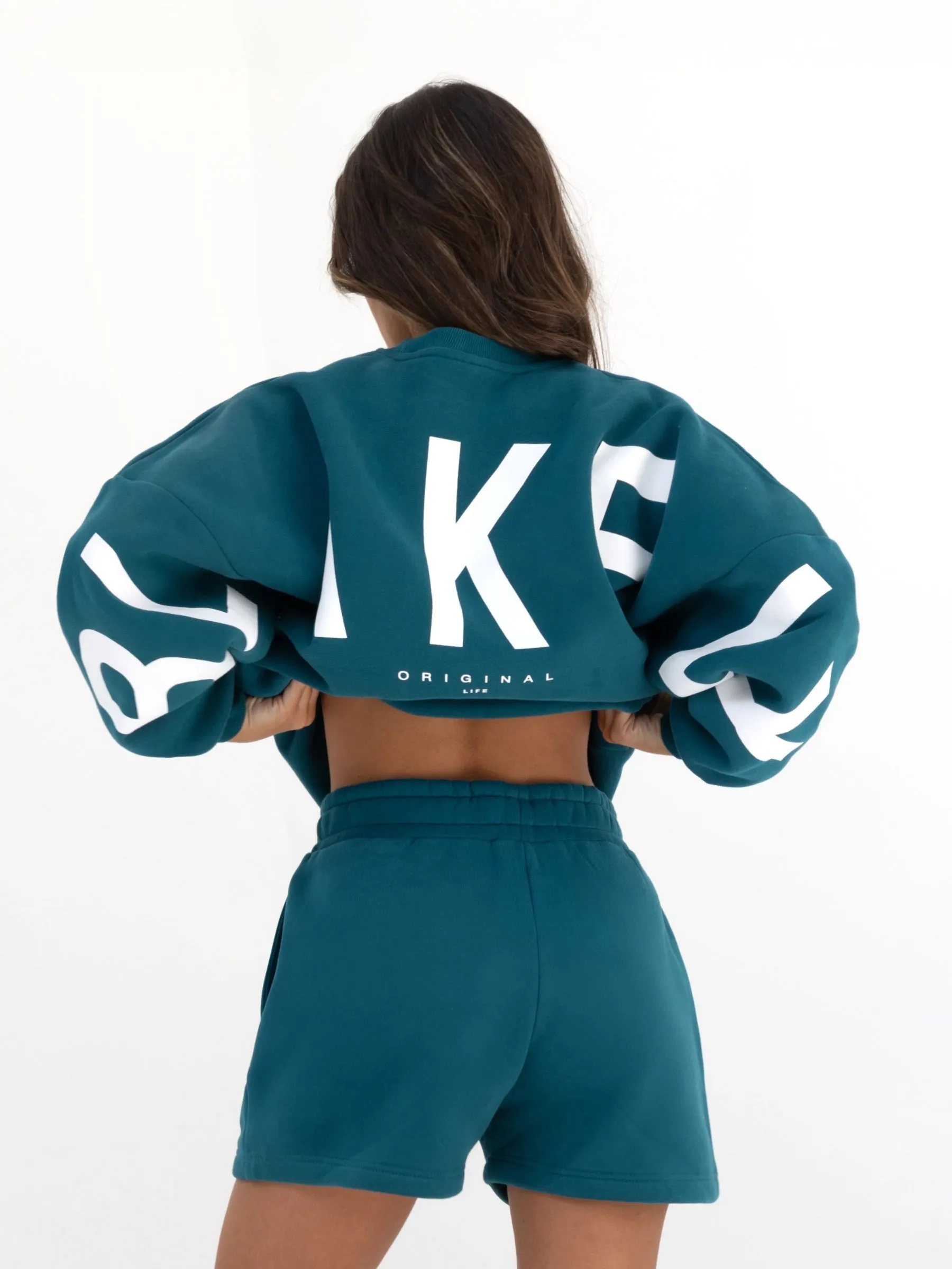 Isabel Jumper & Jogger Shorts Set - Storm Teal sold by Blakely