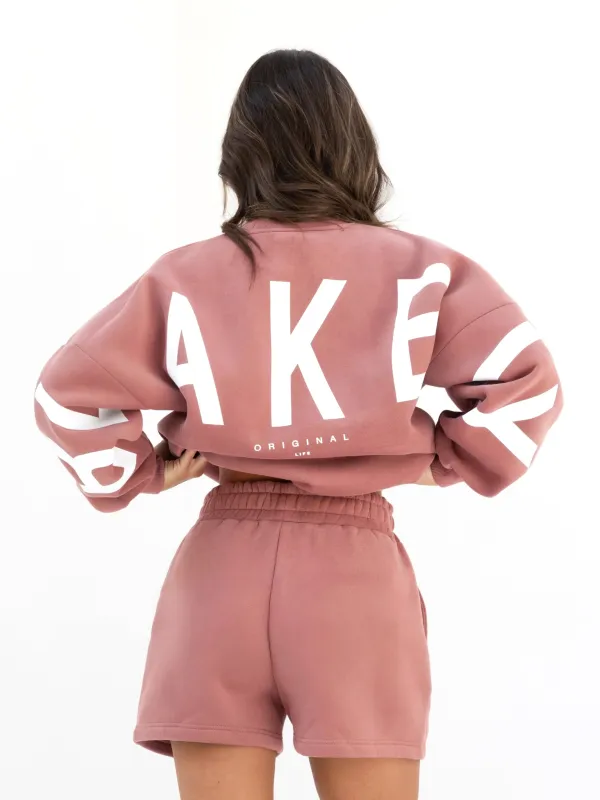 Isabel Jumper & Jogger Shorts Set - Blush Brown sold by Blakely