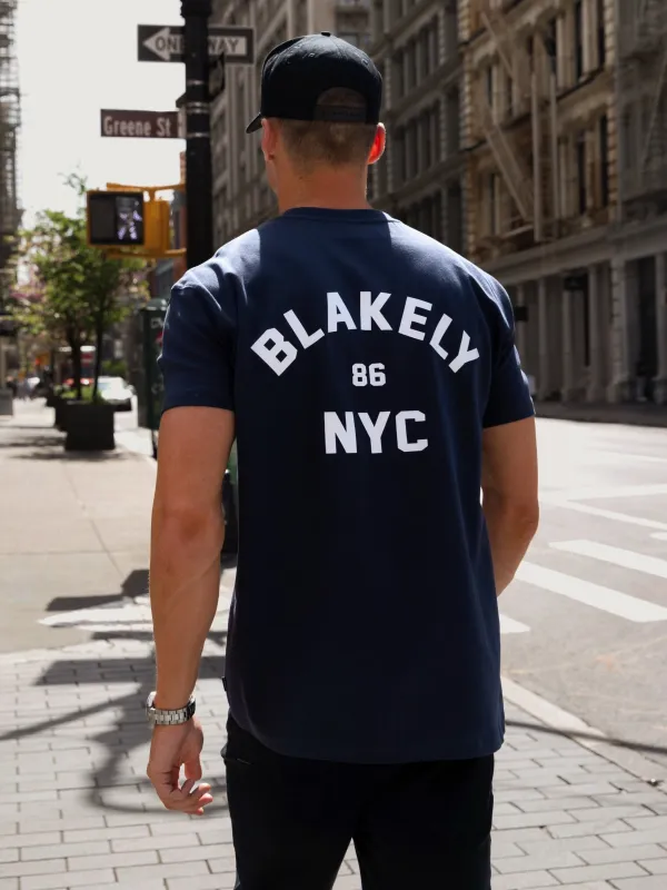 NYC Relaxed T-Shirt - True Navy sold by Blakely