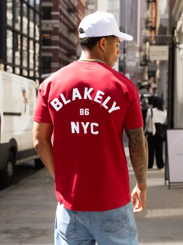 NYC Relaxed T-Shirt - Red sold by Blakely