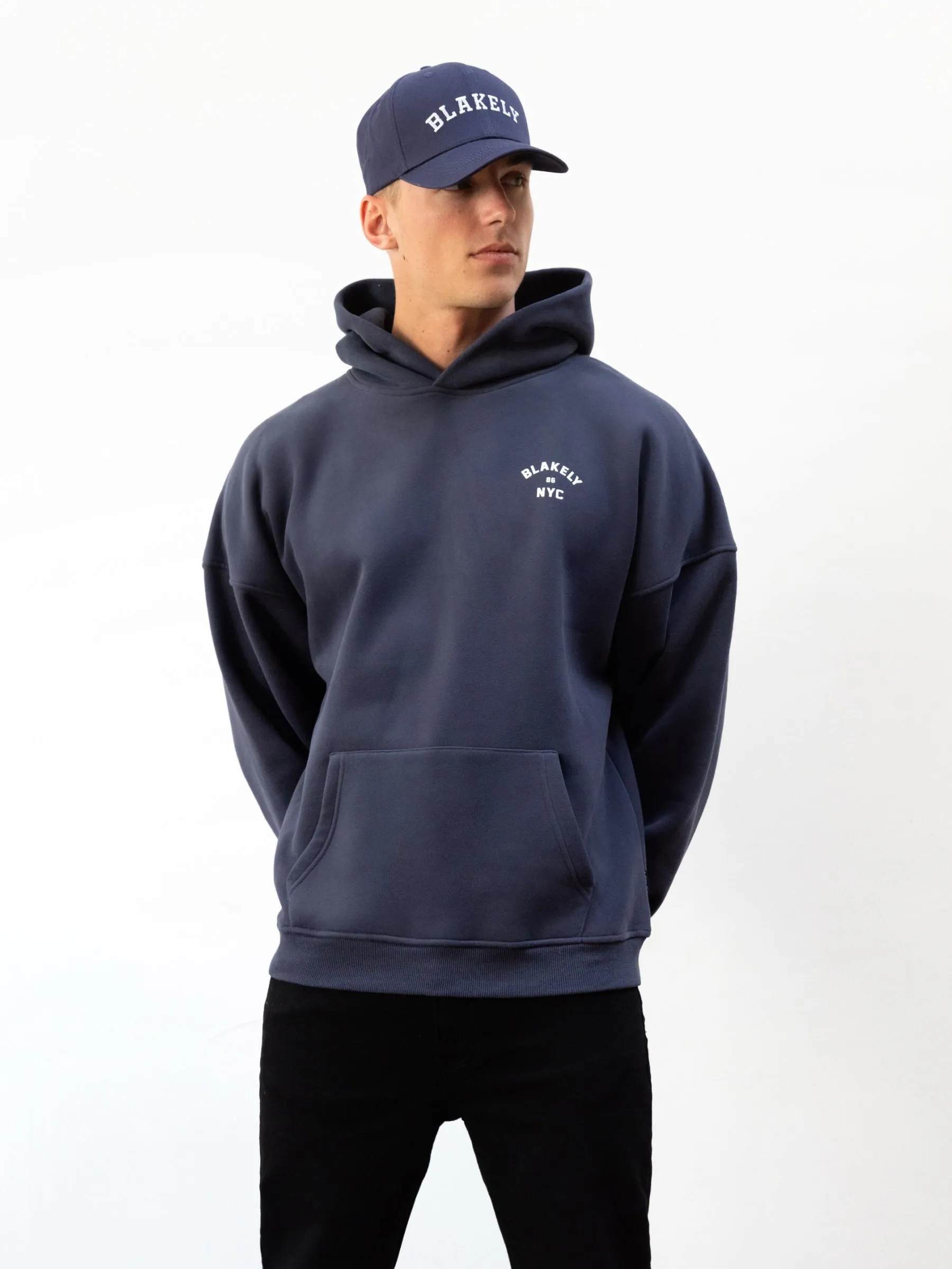 NYC Relaxed Hoodie - True Navy sold by Blakely product image thumbnail 2